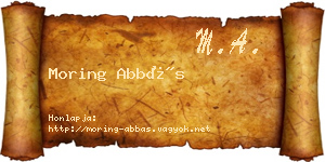 Moring Abbás névjegykártya